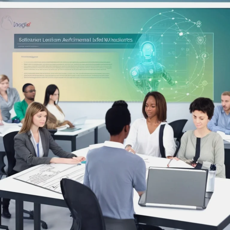 Team collaborating on AI problem solving